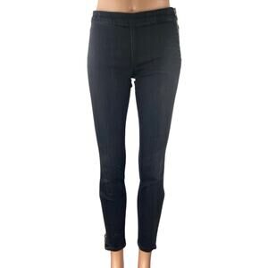 Elizabeth and James Alice Black Skinny Mid Rise Side Zip Denim Jeans Pants Sz 26